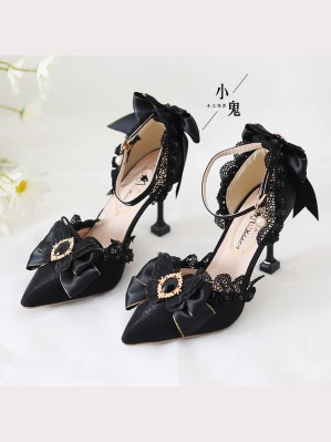 Gothic Lace Lolita High Heels Shoes (LG55)